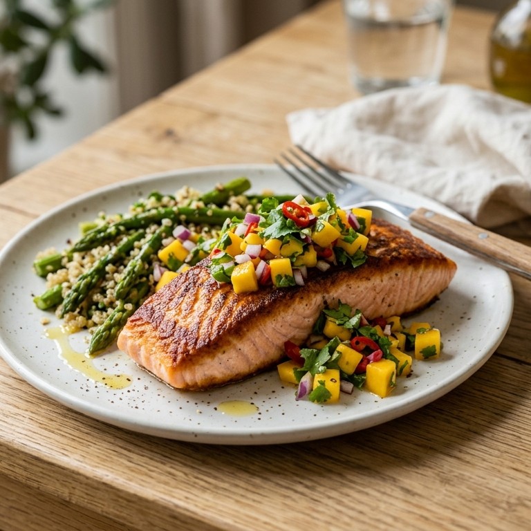 Zalm met mangosalsa
