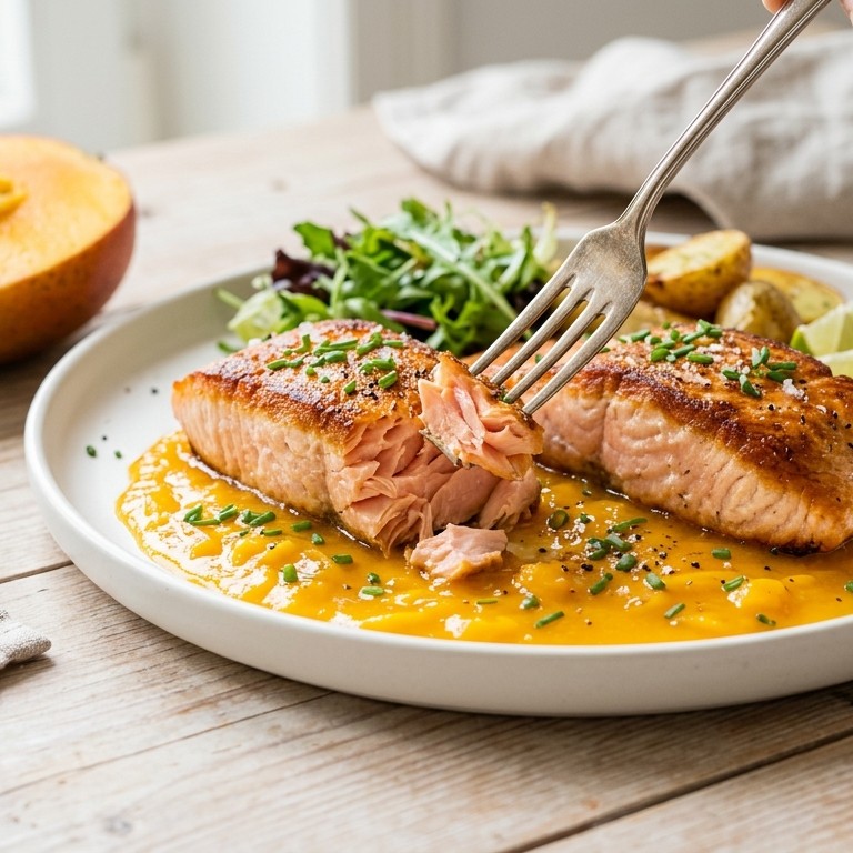 Zalm met mangosaus