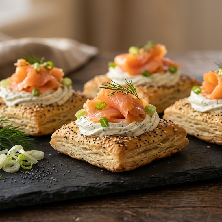 Zalm op bladerdeeg