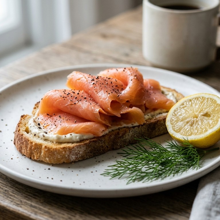Zalm op toast
