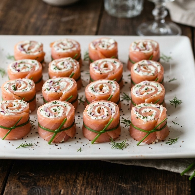 Zalm-roomkaasrolletjes