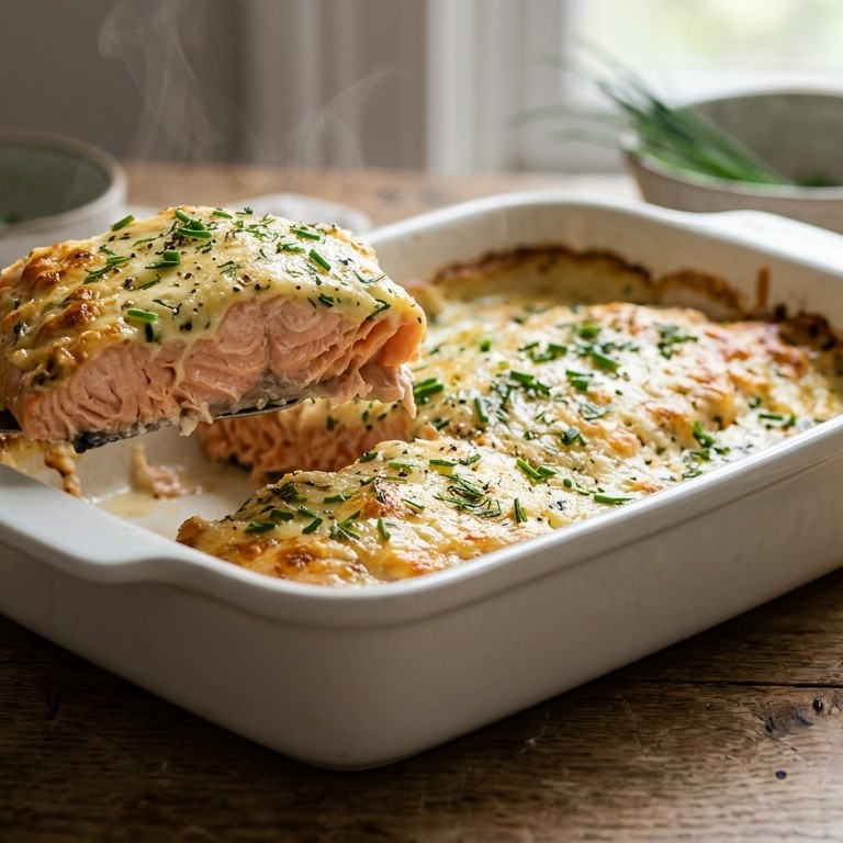 Zalmfilet met bieslook uit de oven