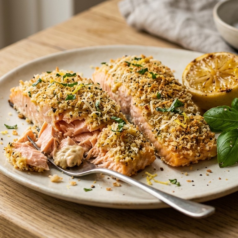 Zalmfilet met een korstje