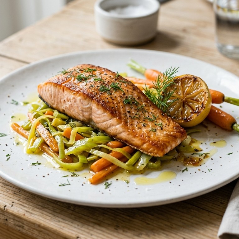 Zalmfilet met groente