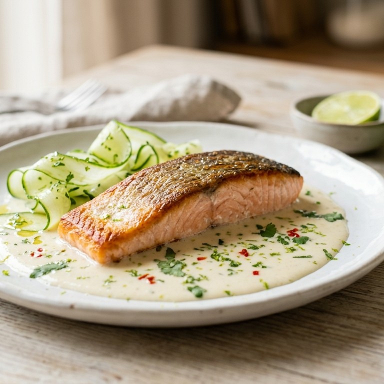 Zalmfilet met limoensaus