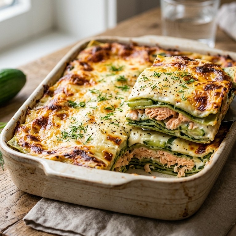 Zalmlasagne