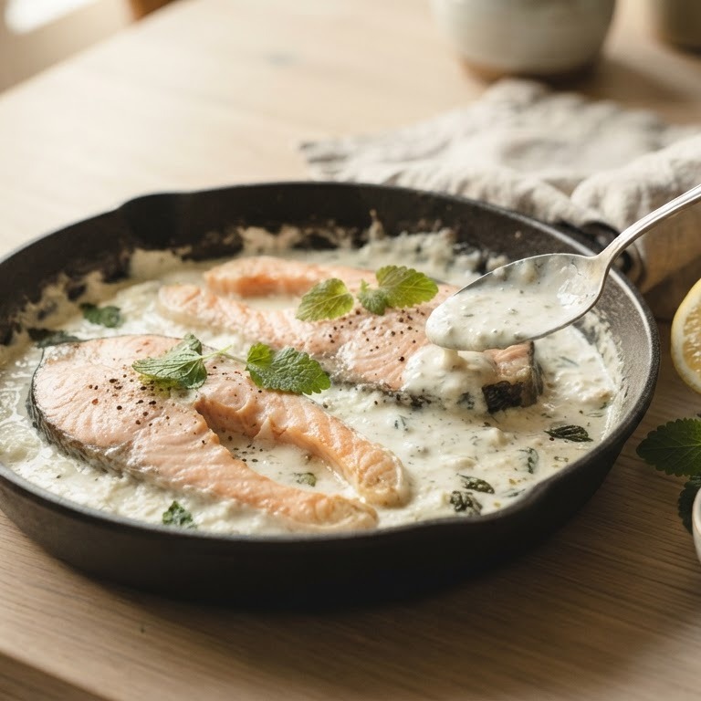 Zalmmoten met mascarpone