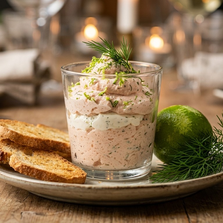 Zalmmousse met boursin en limoen