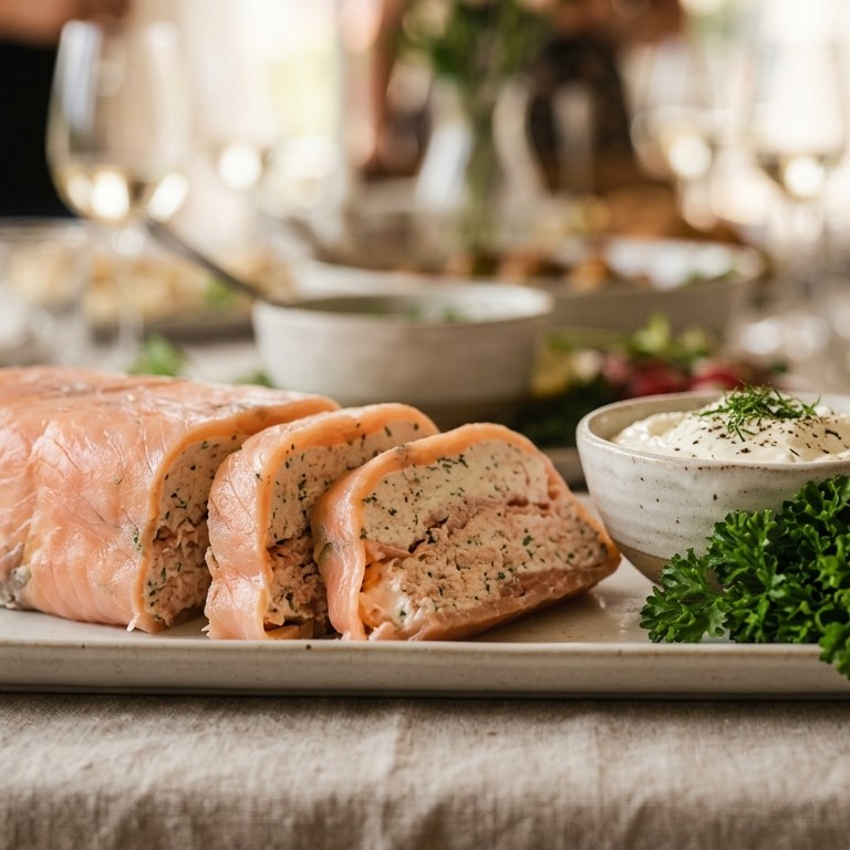 Zalmpastei met mierikswortelcrème voor buffet