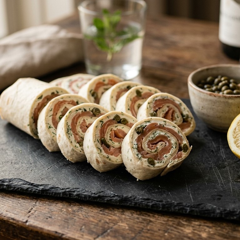 Zalmrolletje met roomkaas