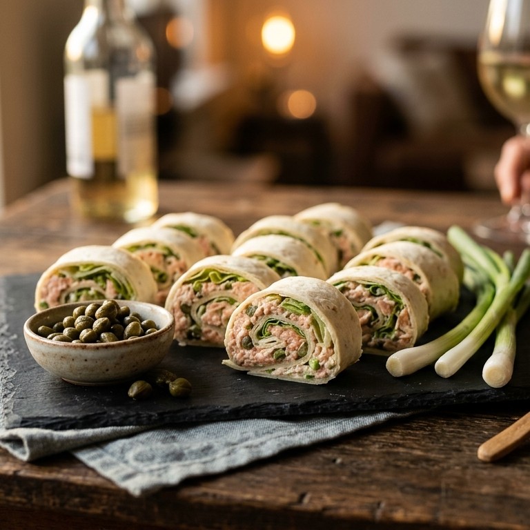 Zalmrolletjes met wasabi