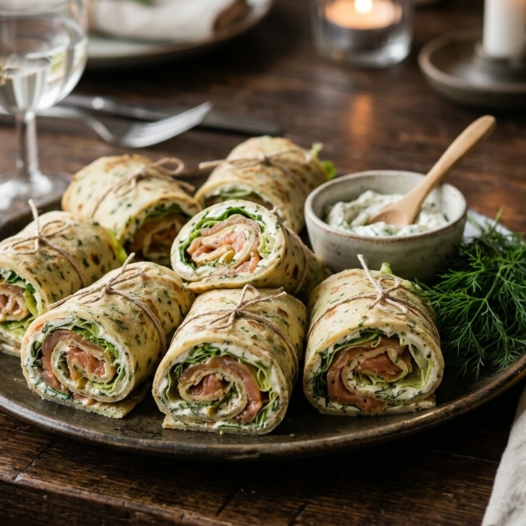Zalmwraps met roomkaas