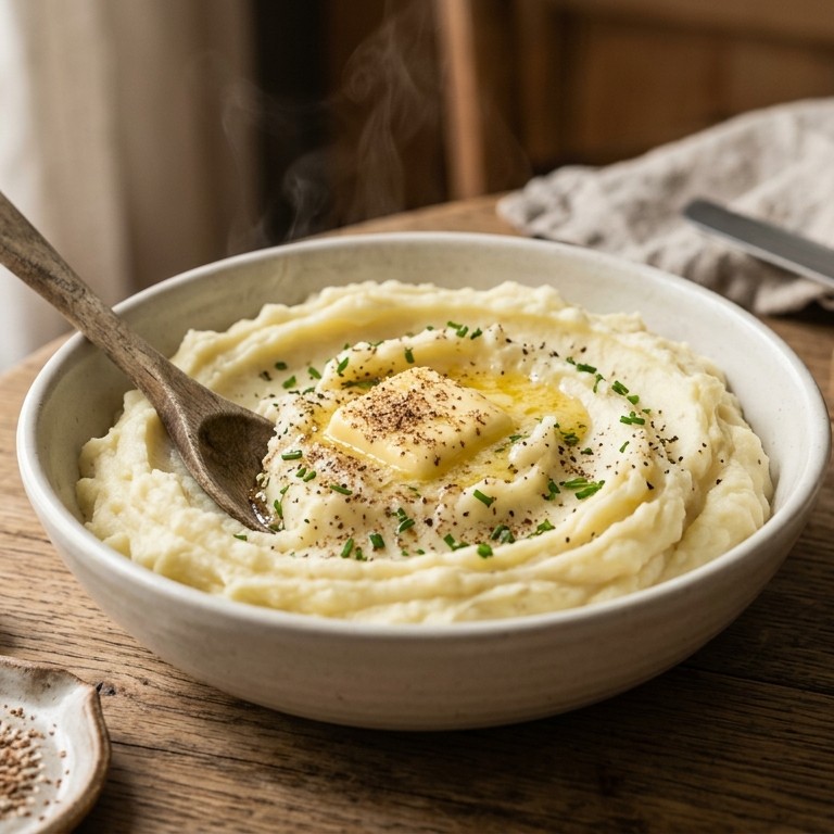 Zelfgemaakte aardappelpuree