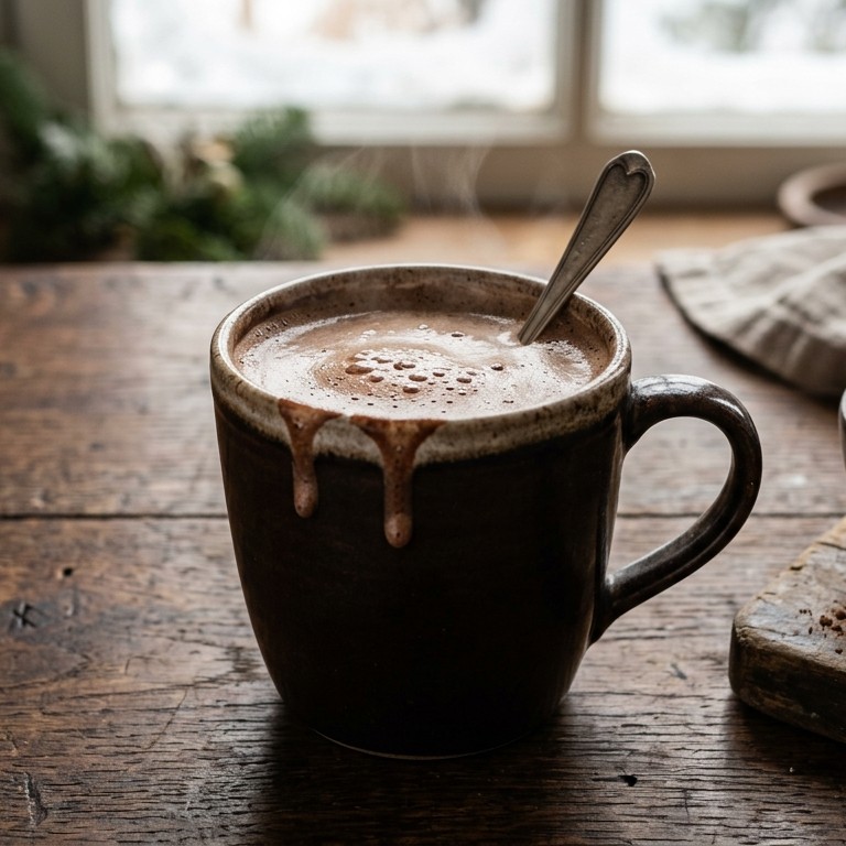 Zelfgemaakte chocolademelk