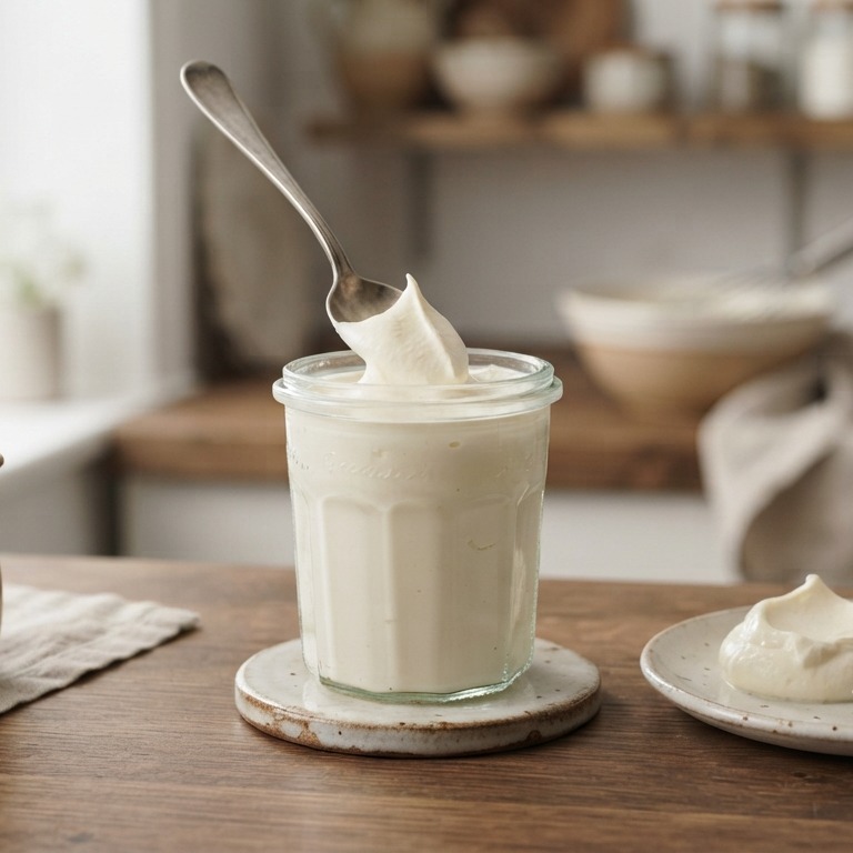 Zelfgemaakte creme fraiche