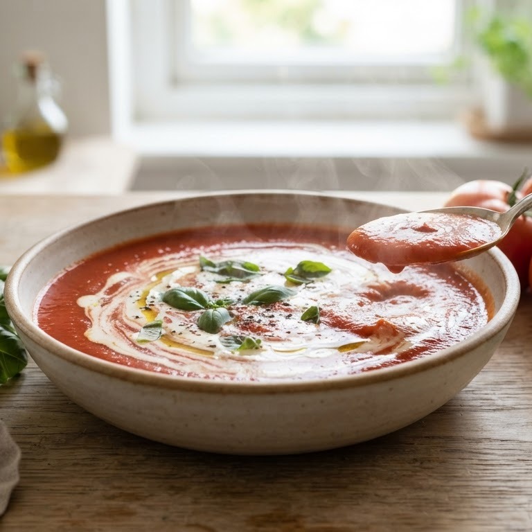 Zelfgemaakte Italiaanse tomatensoep