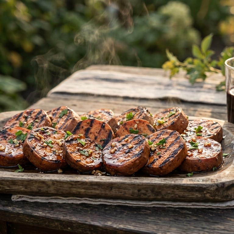 Zoete aardappelen op de bbq