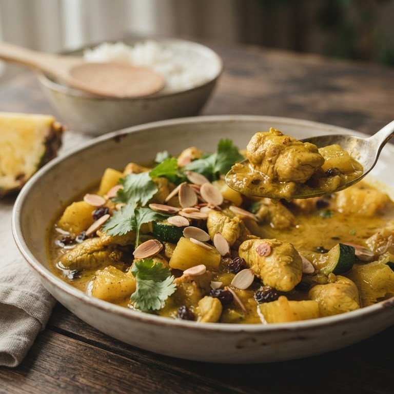 Zoete kip curry