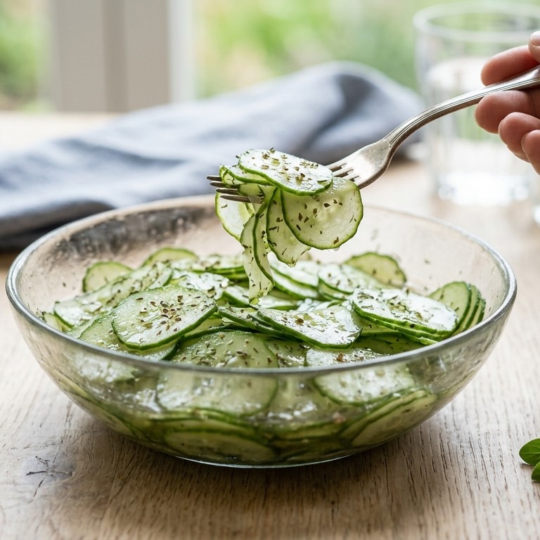 Zoete komkommersalade