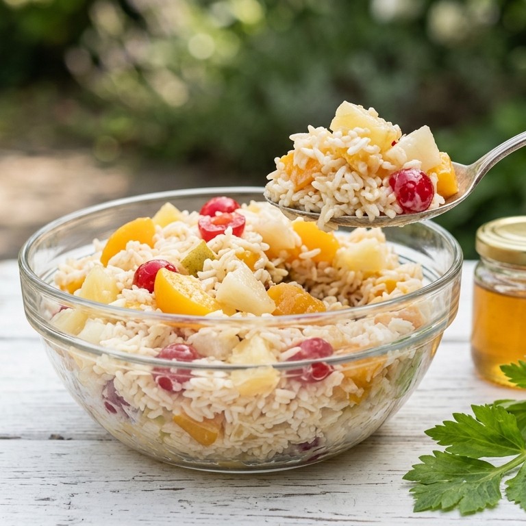 Zoete rijstsalade