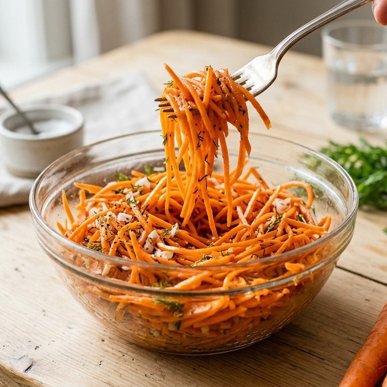 Zoetzure julliëne-wortelsalade