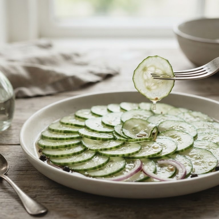 Zoetzure komkommersalade