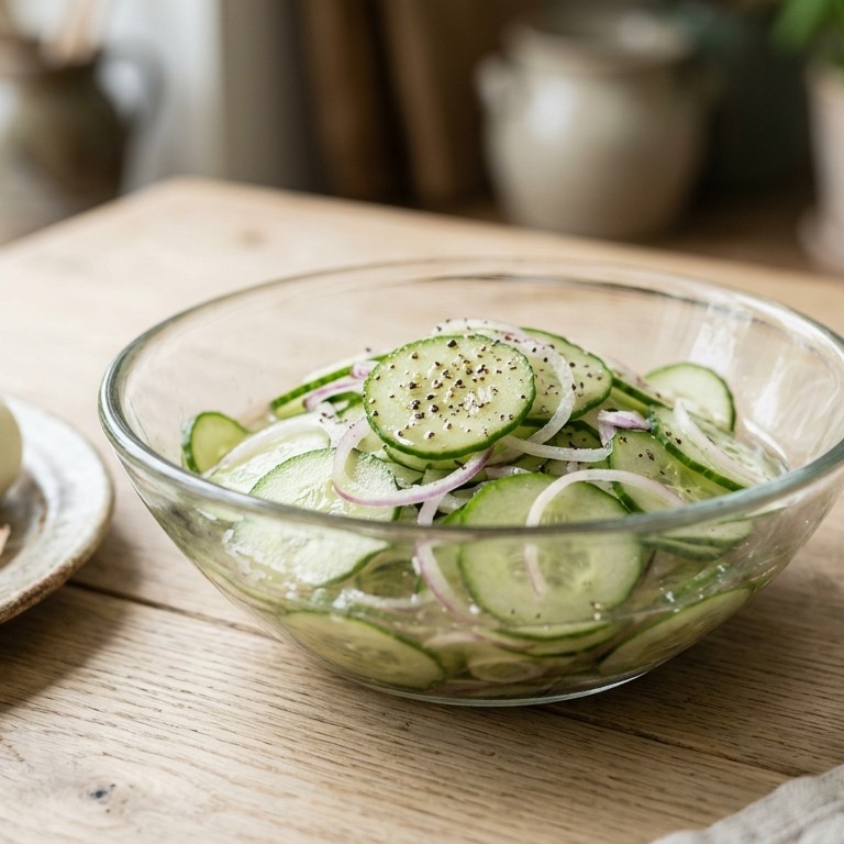 Zoetzure Komkommersalade
