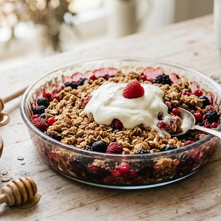 Zomer-kruimeldessert