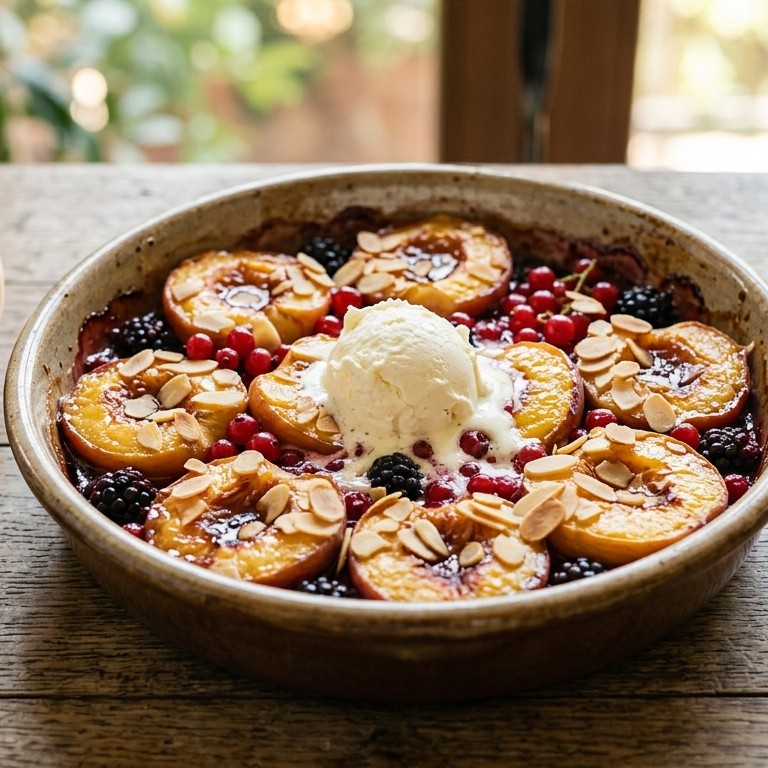 Zomerfruit uit de oven