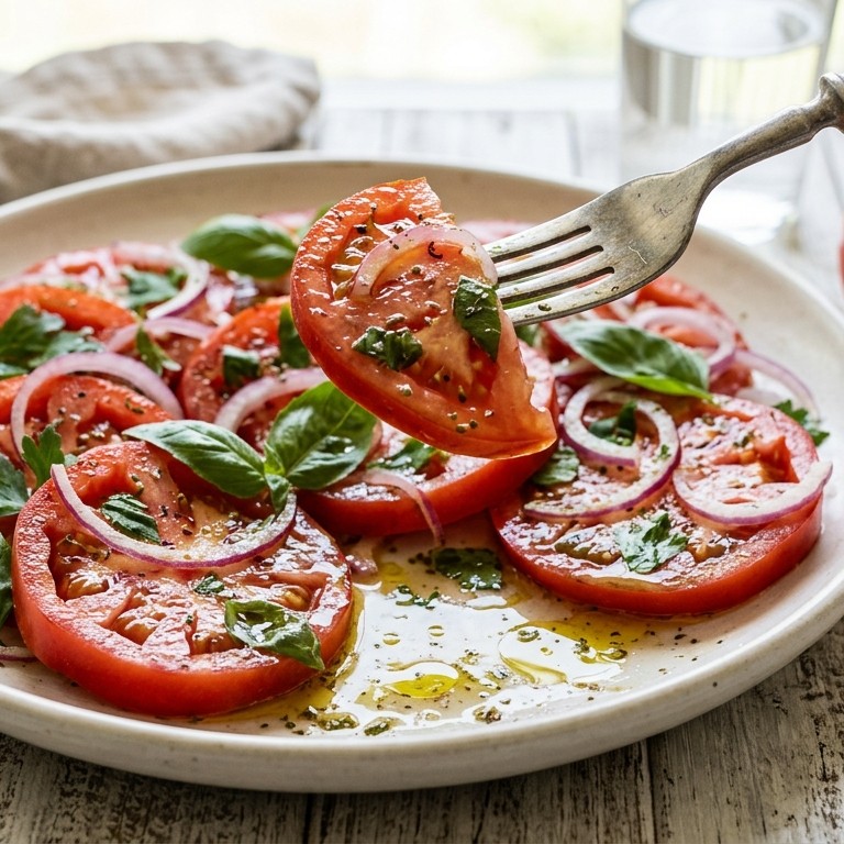 Zomerse Italiaanse tomatensalade