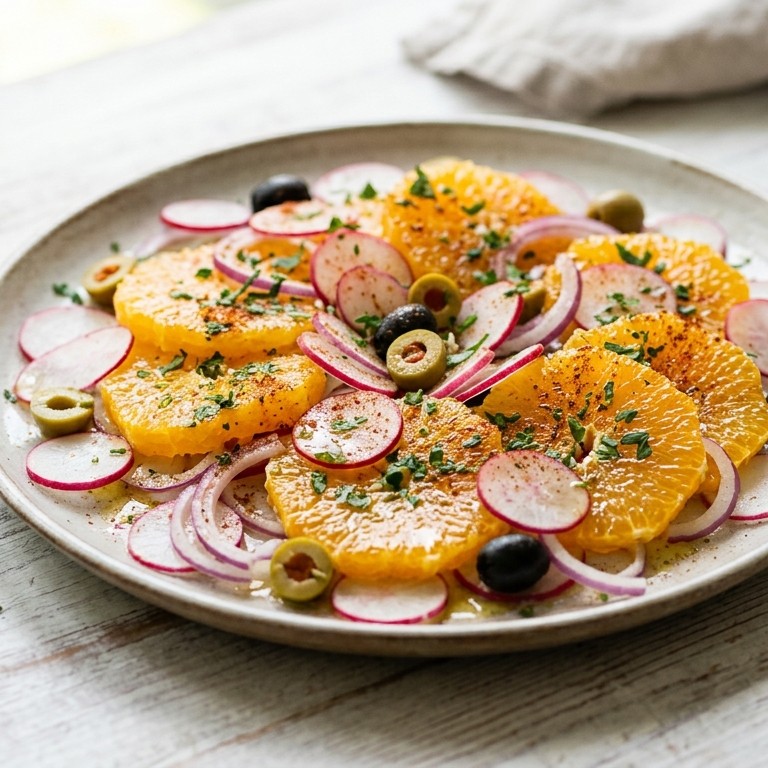 Zomerse radijs-sinaasappelsalade