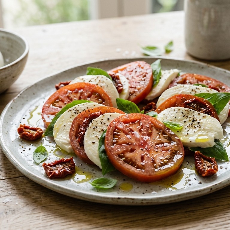 Zongedroogde insalate caprese