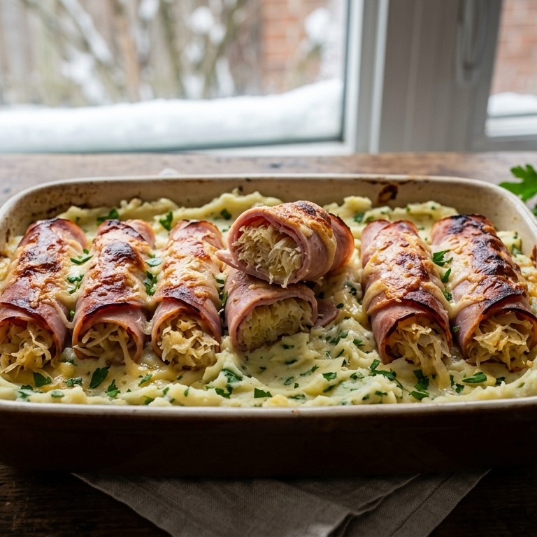 Zuurkool-hamrolletjes