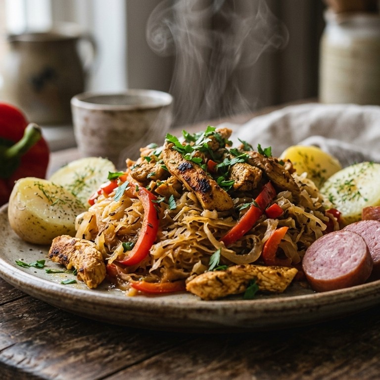 Zuurkool met shoarma