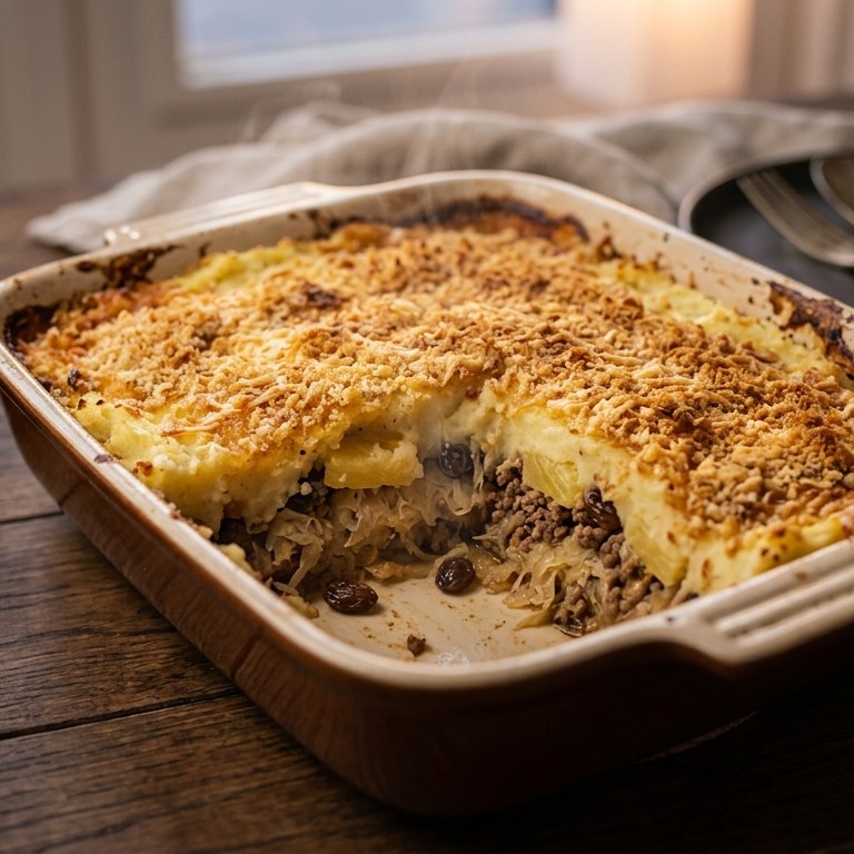 Zuurkool oven schotel