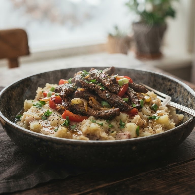 Zuurkoolstamppot met shoarma